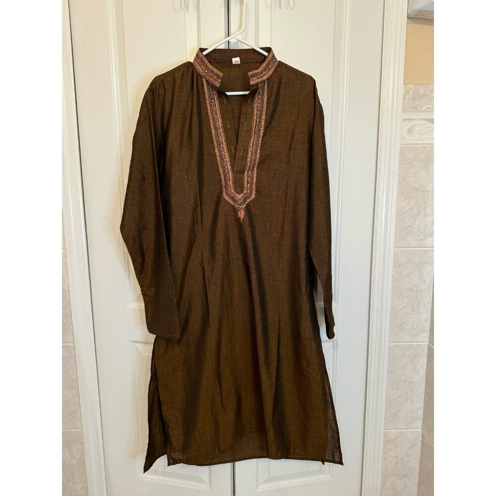 Men's Brown Indian Sherwani / Salwaar Kurta
